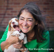 Kelly Woerfel with Hurricane Brittany puppy